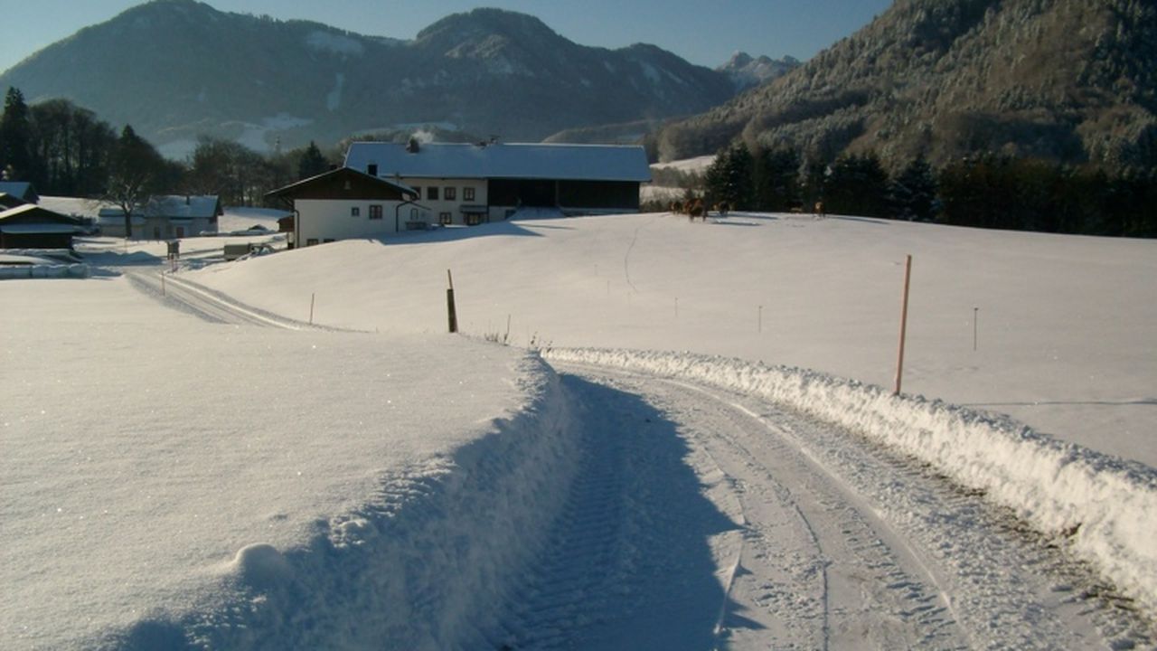 herrliche Winterlandschaft mit Wanderweg direkt ab Haus herrliche Winterlandschaft mit Wanderweg direkt ab Haus